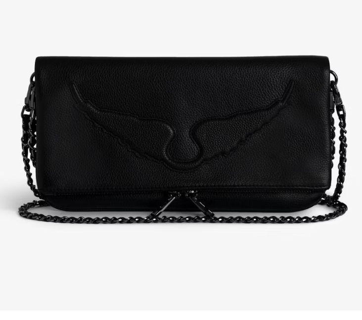 Bolso Zadig de mano Rock negro granulado